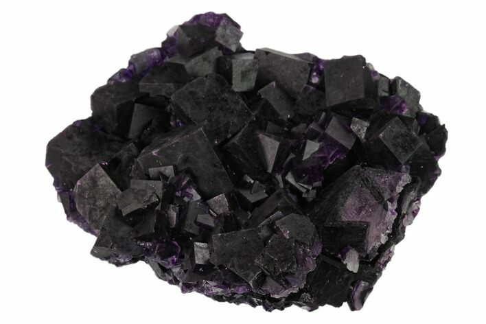 Dark Purple Cubic Fluorite Crystal Cluster - China #132753